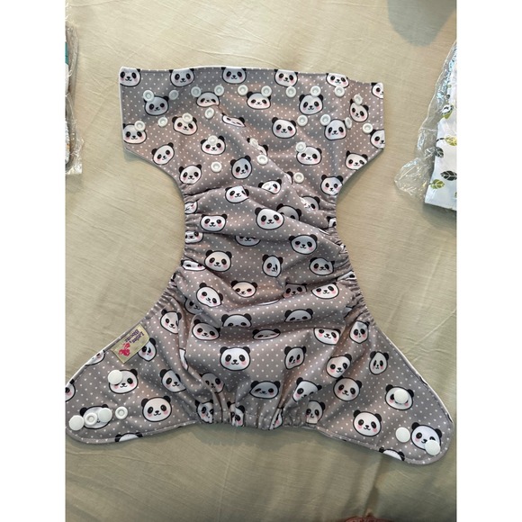 Littles & Bloomz Cloth Diaper Nappy Lot (3) + 2 Inserts NEW Reusable One Size - Picture 3 of 3